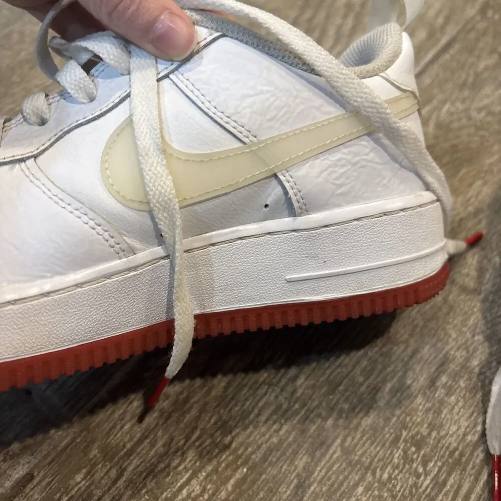 Nike Air Force 1 Thank You Plastic Bag White/Red Youth Size 6